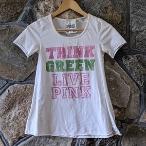 Victoria Secret PINK Think Green Tee Shirt